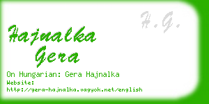 hajnalka gera business card